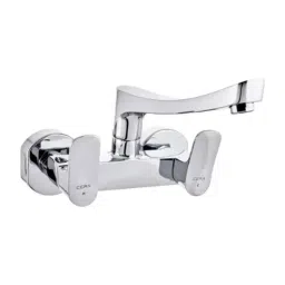 Cera Perla Metal Quarter Turn Sink Mixer with Long Swivel Spout Connecting Legs &a; Wall Flange, F1012511-image-77