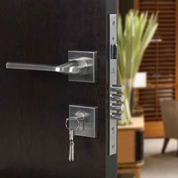 Voltizi Rose Stainless Steel Matt Finish Both Side Key Mortise Door Lock Handle Set with 3 Computer Keys, Bentley-BSK-R-image-81
