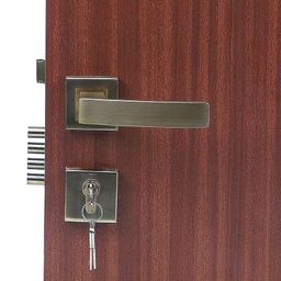 Handle Waala Rose LB-10001 60mm Stainless Steel Antique Brass Finish One Side Key Mortise Door Lock Set-image-57