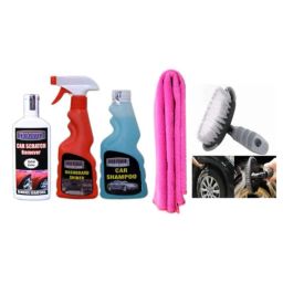 Indopower Ff1066 Dashboard Shiner Spray, Car Shampoo, 1Pc Car Microfiber Cloth, Scratch Remover , All Tyre Cleaning Brush Kit, AHh1070-picture-40