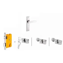 Dorset Deolo HL DEO 8 inch Zinc PT Finish Lock Set with Both 70mm Side Key Cylinder (Pack of 3)-picture-15