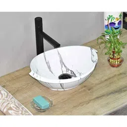 InArt 45.7x33.2x12cm Ceramic White Satvario Bathroom Table Top Wash Basin, INA-578-image-25