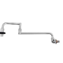 Zephyr Brass &a; Zinc Alloy Black Wall Mounted Retractable Kitchen Faucet with Pot Filler, ZPRFW-F2-10