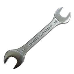 B K Jagan &a; Co 16x17mm Chrome Vanadium Steel Matt Finish Double Open End Spanner-32