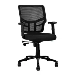 Teal Marigold Mid Back Metal Black Ergonomic Office Chair-image-5