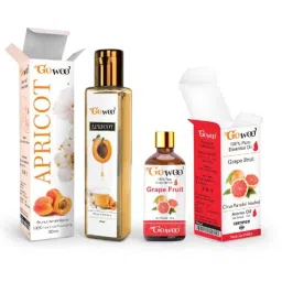 GoWoo 2 Pcs 10ml Natural Therapeutic Grade Grape Fruit Aroma Oil &a; 100ml Apricot Carrier Oil Set, GWOC624-P23+P166-picture-32