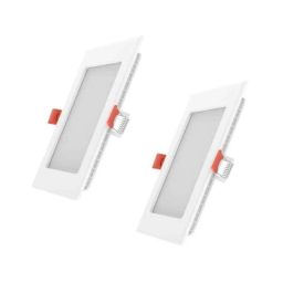 Fybros Faro 12W Polycarbonate Cool White Square LED Panel Light, FLS5081B (Pack of 2)-4