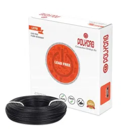 Polycab 1 Sqmm 90m Black Single Core FRLF Multistrand PVC Copper Insulated Unsheathed Industrial Cable-88