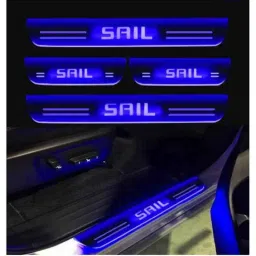 SureStrive 4 Pcs Acrylic Car Side Footstep Set with Blue LED Door Sill Scuff Plate for Chevrolet Sail All Model-image-40
