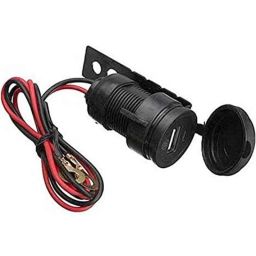 AOW Motorcycle Bike Mobile Phone USB Charger Power Adapter 12v Waterproof Compact Design for Bajaj XCD 135 (Black)-21
