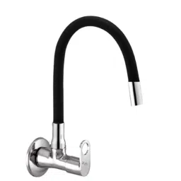 Zoie Orneo Brass Chrome Finish Single Flow Kitchen Sink Tap with Black Flexible Silicone Swivel Spout, Z31039-picture-35