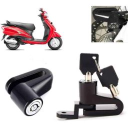 Auto Pearl Steel Black Heavy Duty Anti-Theft Disc Brake Lock for Duet LX 110CC, Lock_192-picture-23