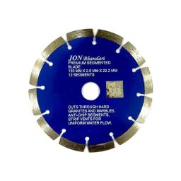 Jon Bhandari 150x2x22.2mm Premium Segmented Marble &a; Granite Cutting Blade for Marbles, Granites &a; Various Stones, 6MB-11