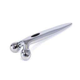 DeoDap Aluminium Silver Manual Roller Face Skin Wrinkle Remover Massager, 13319-41