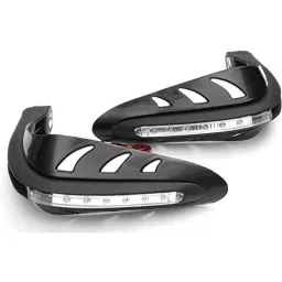 AOW Motorcycle Handguards with Led Light for 7/8 inch Grips - 300 * 140 * 110mm (Black) for Royal Enfield Himalayan-23