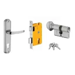 Dorset HL Series Ostler 60mm Stainless Steel Silver Chrome Finish Door Handle Lock Set with Knob &a; Key-picture-25