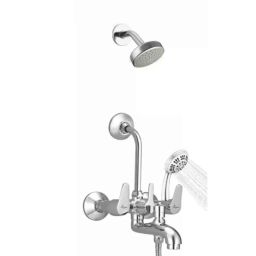 Mayur Ocich Trendy 3 Pcs Brass Wall Mounted Heavy Duty 3 In 1 Wall Mixer Set with LAX Ohs &a; 5-Flow Handshower-image-42