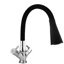 Zoie Mini Brass Black Chrome Finish Basin Mixer with Swivel Spout, Z20044-picture-40