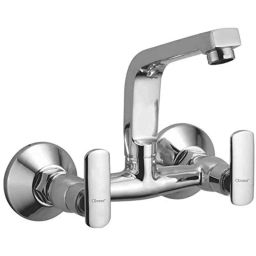 Oleanna Speed Brass Silver Chrome Finish Sink Mixer with Swivel Spout-43