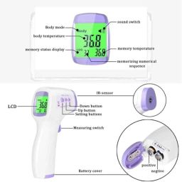 MCP Therm-01 Plastic White Infrared Forehead Thermometer with LCD Display &a; 2 AA Batteries, NK-IUNG-HEG3 image 5