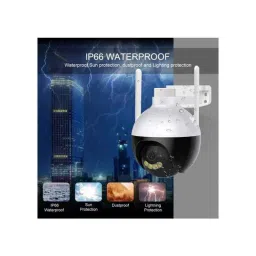 Power Pixel 5MP 4K FHD Wi-Fi Outdoor PTZ Security Camera with 360 degree Video Coverage, Two-Way Audio Talk &a; Colored Night Vision image 4