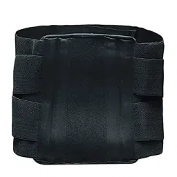 Kudize Lumbar Sacral Double Elastic Black Back Support Brace, Size: S-13