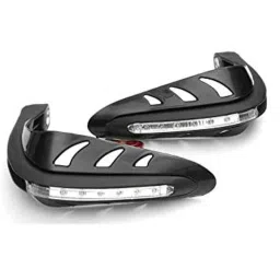 AOW Motorcycle Handguards with Led Light for 7/8 inch Grips - 300 * 140 * 110mm (Black) for TVS Apache RTR 160-47
