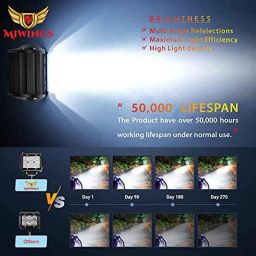 Miwings 6 Led Cube Fog Light For Universal Bike Car - - 18W Flood Led Off Road Driving Fog Lights SUV At Lighting 6 Led Set Of 2 With Switch-44