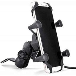 Meenu Arts X-Grip Bike Mobile Charger &a; Phone Holder for Honda CB Unicorn 160(Balck)-20