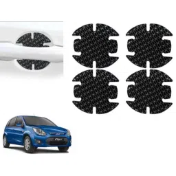 Auto Pearl 4 Pcs Rubber Black Car Door Scratch Protection Sticker Finger Guard Set, Blk46-image-3