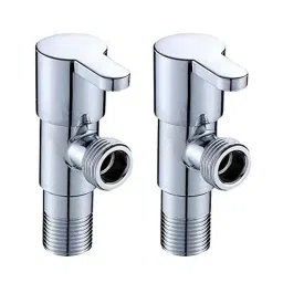 ZAP Ocean Brass Chrome Finish Angle Cock Valve with Wall Flange (Pack of 2)-39