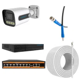 Cybernautt 3MP Full HD Indoor &a; Outdoor Network IP Combo Kit with 10Ch NVR, 8Bullet Full HD Camera, 8Ch POE, 100m Copper LAN Cable &a; Connectors-28