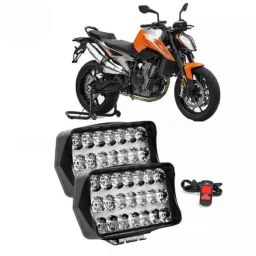Cartronics 21 LED 2 Pcs Fog Light Set with On/Off Switch for KTM 790 Duke-picture-48