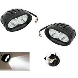 AOW (20W) Oval Projector Fog Light Auxiliary Spot LED Light Off-Road Driving Lights LED Fog Lights for Fiat Linea (Pack of 2)-20