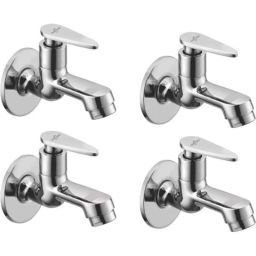 Neelkund Pan Brass Silver Chrome Finish Bib Tap (Pack of 4)-image-53