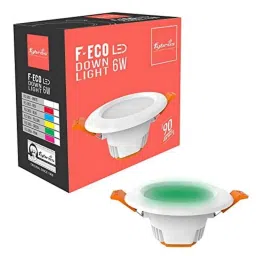 Fybros F-Eco 6W Polycarbonate Green Round LED Ceiling Light, FLS5855A-32