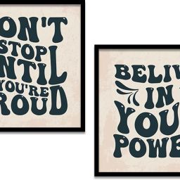 Motivational Posters for Home and Office Wall Decor, Meeting Room & Corporates - Motivational Quotes Wall Frame for Students, Room Decoration Set of 2 Paper Print-image-87