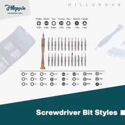 Hillgrove 25-in-1 Portable Pocket Screwdriver &a; Line Tester Set, HGCM1267 image 4