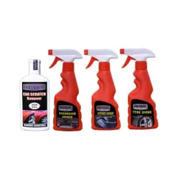 Indopower Ff732 250ml Leather Shiner Spray, 250ml Dashboard Shiner Spray, 250ml Tyre Shiner Spray &a; 100g Scratch Remover Kit, AHh734-image-39
