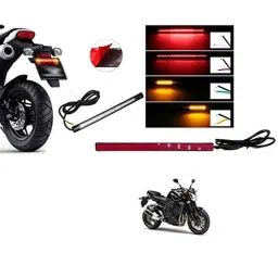 Kozdiko 48 SMD Bike Red Flexible LED Strip Tail Brake Light with Yellow Turn Indicator Light for Yamaha FZI-picture-14