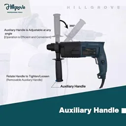 Hillgrove 750W Forward &a; Reverse Rotation Hammer Impact Drill Machine with 3 Bits, Drill Chuck, SDS Adapter &a; 1 Pair Gloves, HGCM1197 image 5