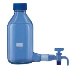 ABGIL 250ml Borosilicate Glass Aspirator Bottle with Gl 45 Screw Cap &a; Interchangeable Stopcock, Joint: B-24, ABG762-30