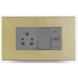 Wipro North West Artisa 18 Module Champagne Gold Plate, RP9718S (Pack of 5)-picture-43