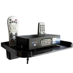 Drizzle 28x20x8cm Black Plastic Set Top Box Shelve-picture-6