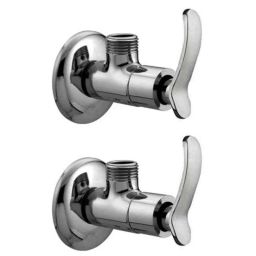 Joyway Duck Brass Chrome Finish Silver Angle Valve Stop Cock (Pack of 2)-10