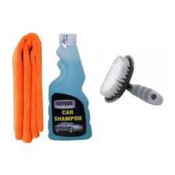 Indopower Ff889 250ml Car Shampoo, Microfiber Cloth &a; All Tyre Cleaning Brush Combo, AHh891-image-80