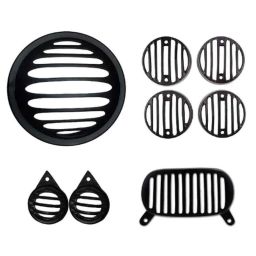 AllExtreme EXHDHGB 8 Pcs Headlight Grill Set-picture-26