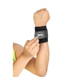 BPL Adjustable Neoprene Black Wrist Binder, Size: Universal, BPL-14U-45