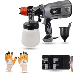 Hillgrove 550W 0.8 Litre Plastic DIY HVLP Paint Sprayer Gun with Gloves &a; 25 in 1 Screwdriver, HGCM1302-image-18
