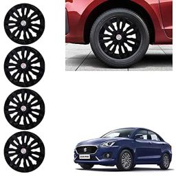Auto Pearl 4 Pcs 14 inch ABS Black Wheel Cover Set for Maruti Suzuki Dzire 2017-picture-14